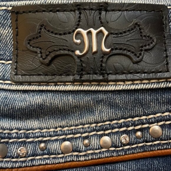MISS ME Chloe Embellished Bootcut Jeans - Size 28 - Picture 8 of 12